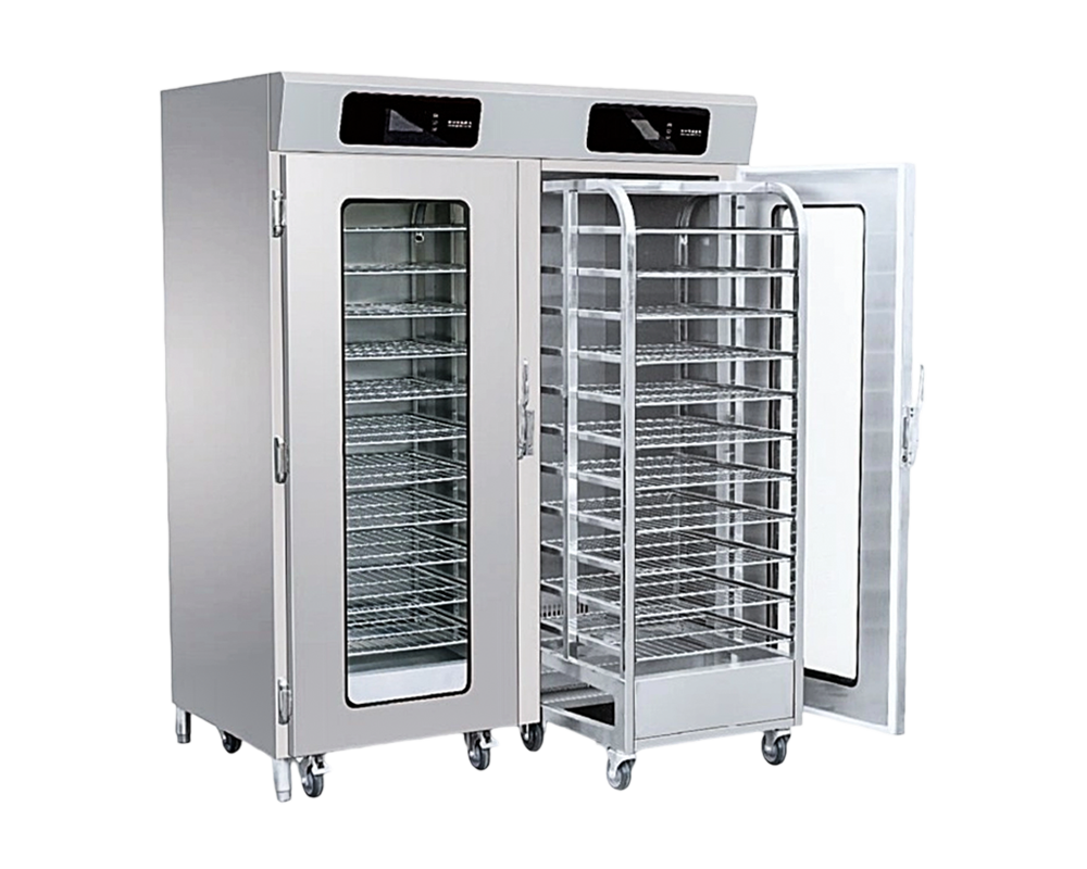 Banketní vozík s vyhřívanými skleněnými dveřmi pro hotely, jídelny, školy